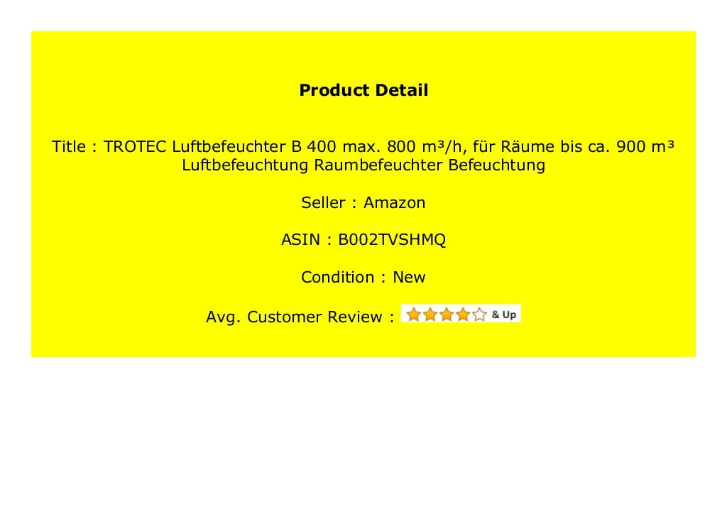 HOT SALE TROTEC Luftbefeuchter B 400 max 800 m h f r R HOT SALE TROTEC Luftbefeuchter B 400 max 800 m h f r R