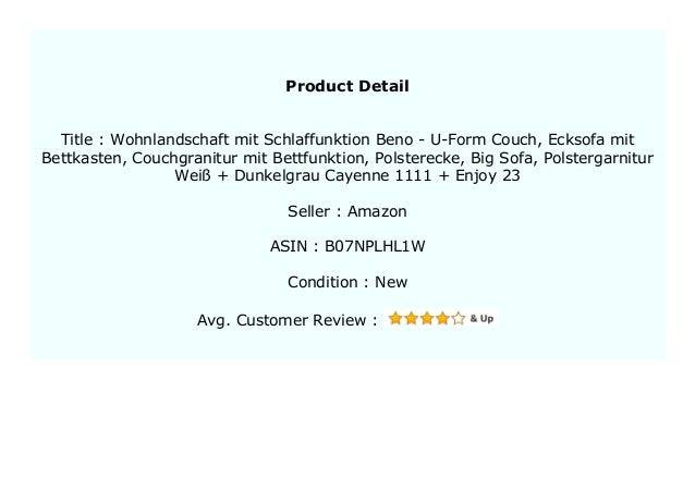 Hot Sale Wohnlandschaft Mit Schlaffunktion Beno U Form Couch Eckso