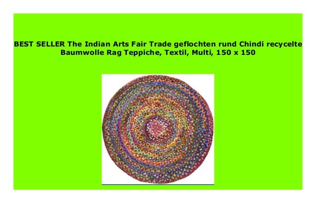 New The Indian Arts Fair Trade Geflochten Rund Chindi Recycelte Baumw
