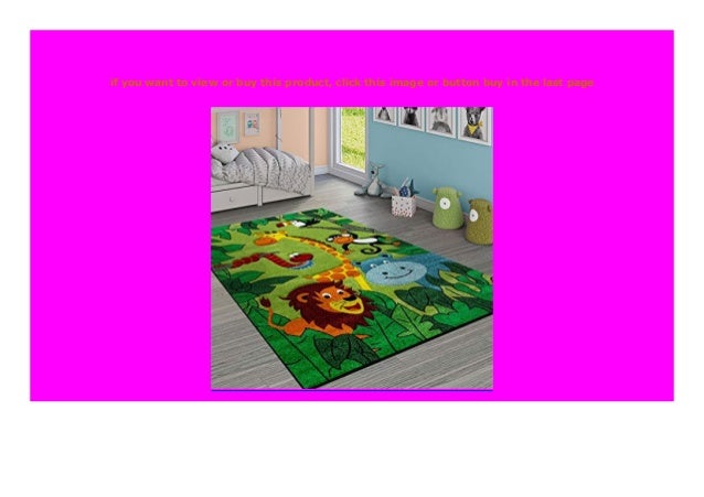 Gr/össe:133 cm Quadrat Paco Home Kinderteppich Kinderzimmer Dschungel Tiere Giraffe L/öwe AFFE Nilpferd Gr/ün