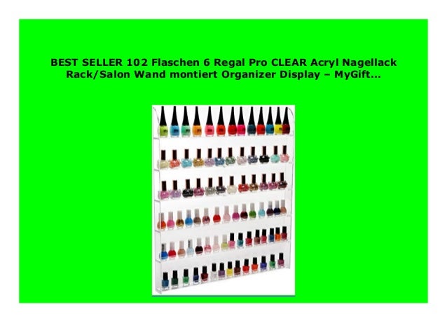New 102 Flaschen 6 Regal Pro Clear Acryl Nagellack Rack Salon Wand