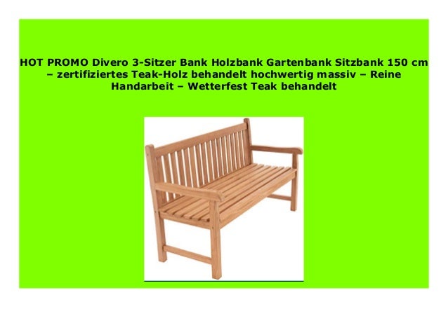 Best Buy Divero 3 Sitzer Bank Holzbank Gartenbank Sitzbank 150 Cm Z