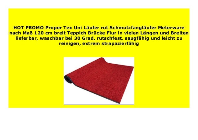 New Proper Tex Uni L Ufer Rot Schmutzfangl Ufer Meterware Nach