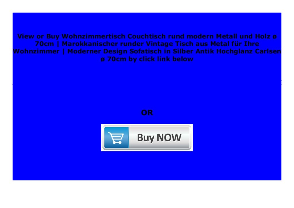 NEW Wohnzimmertisch Couchtisch rund modern Metall und Holz 70cm | M…