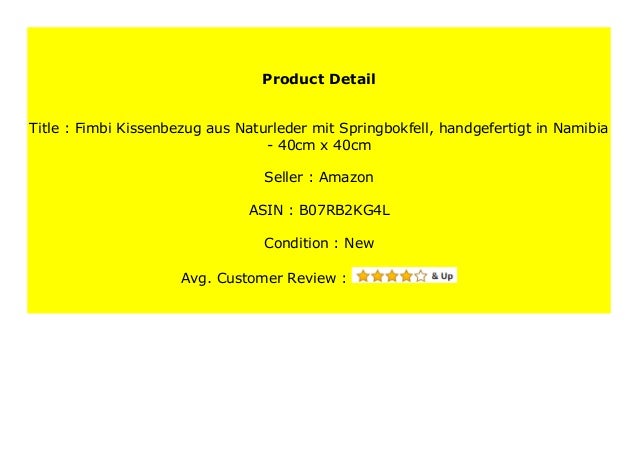 Discount Fimbi Kissenbezug Aus Naturleder Mit Springbokfell Handgefe