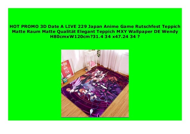 Best Price 3d Date A Live 229 Japan Anime Game Rutschfest Teppich Mat