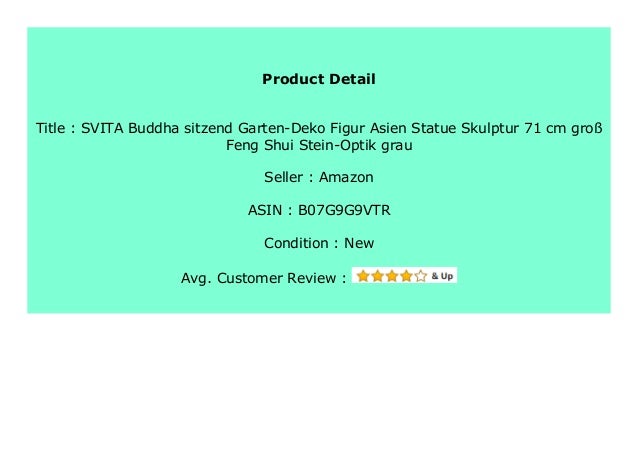 New Svita Buddha Sitzend Garten Deko Figur Asien Statue Skulptur 71 C
