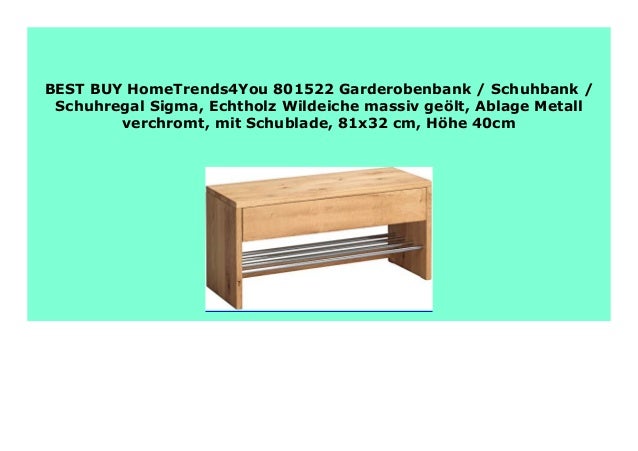 SELL HomeTrends4You 801522 Garderobenbank / Schuhbank / Schuhregal Si…