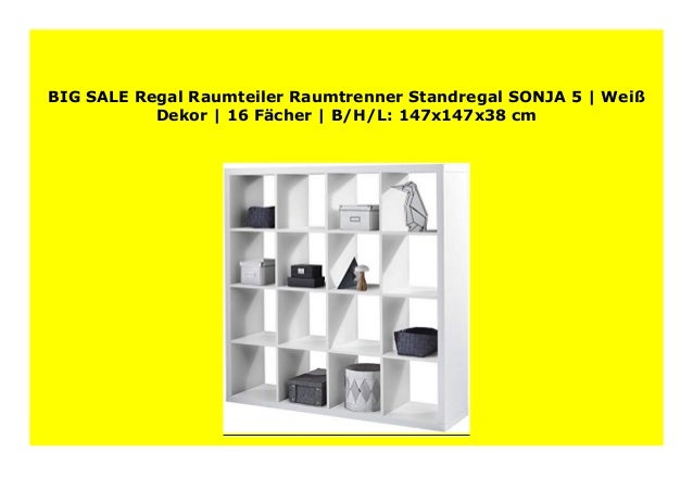 Best Price Regal Raumteiler Raumtrenner Standregal Sonja 5 Wei Dek
