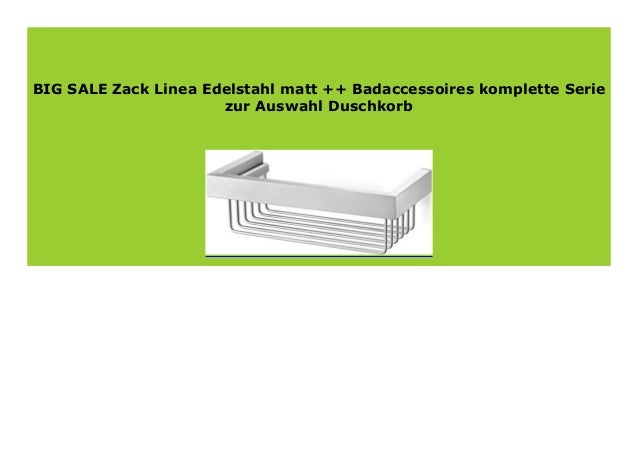 Badzubehör & -textilien Zack Fresco Edelstahl matt Badaccessoires
