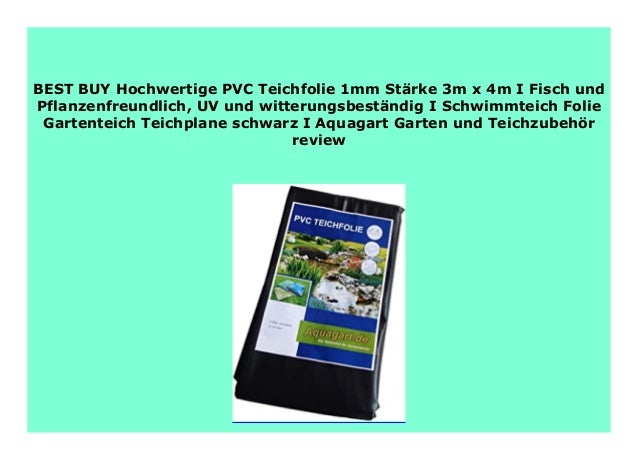 Teichfolie PVC 1mm schwarz in 4m x 3m
