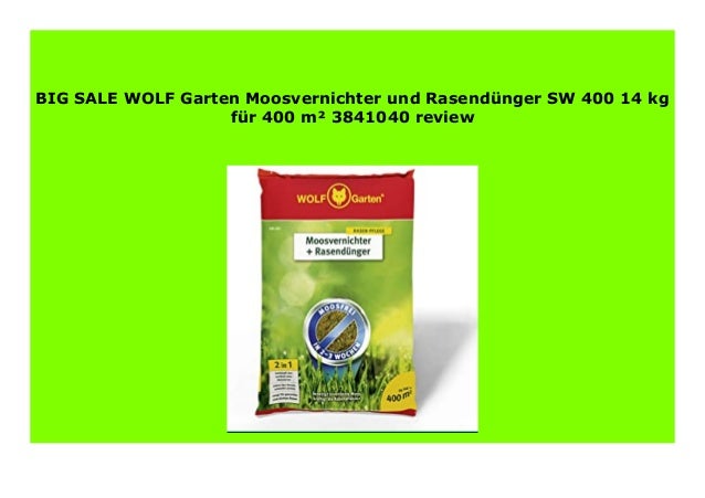 Hot Sale Wolf Garten Moosvernichter Und Rasend Nger Sw 400 14 K