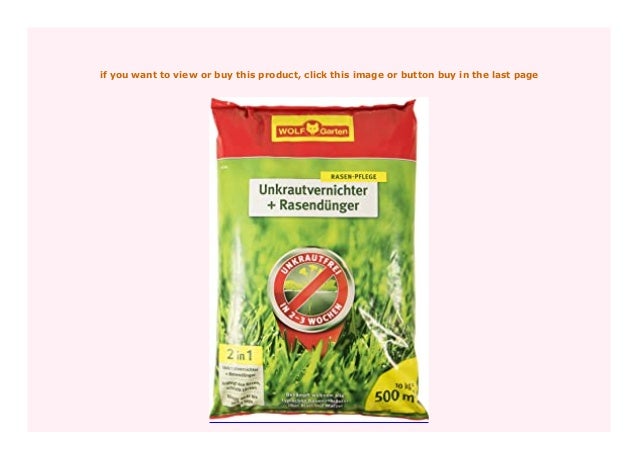 Sell Wolf Garten Sq 500 Unkrautvernichter Plus Rasend Nger 10kg F R 5