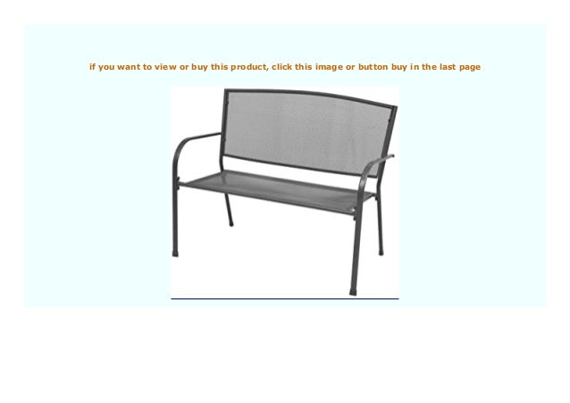 Best Price Vidaxl Gartenbank Armlehne 108cm Streckmetall Metallbank S