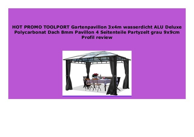 Best Seller Toolport Gartenpavillon 3x4m Wasserdicht Alu Deluxe Polyc
