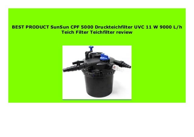NEW SunSun CPF 5000 Druckteichfilter UVC 11 W 9000 L/h Teich Filter T…