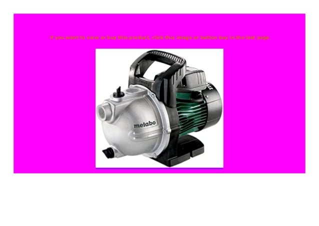 Best Price METABO Gartenpumpe P 4000 G 1100 Watt Pumpe ...
