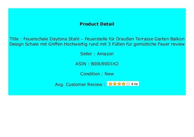 Best Product Feuerschale Daytona Stahl Feuerstelle F R Drau En Ter
