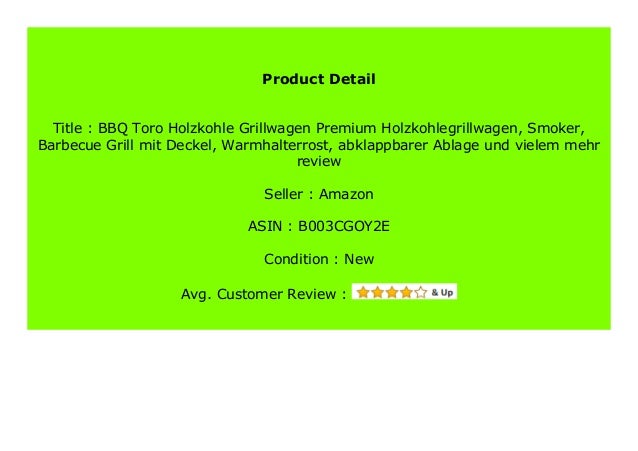 Best Seller Bbq Toro Holzkohle Grillwagen Premium Holzkohlegrillwag
