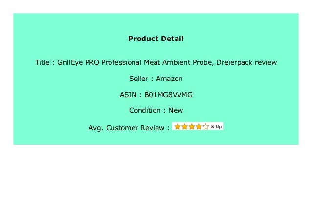 / Professional Meat /& Ambient Probe Pack of 3 GrillEye Pro/