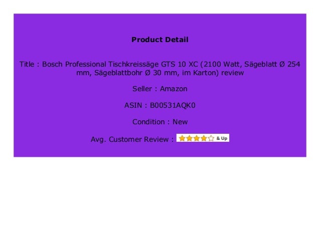 Best Price Bosch Professional Tischkreiss Ge Gts 10 Xc 2100 Watt S