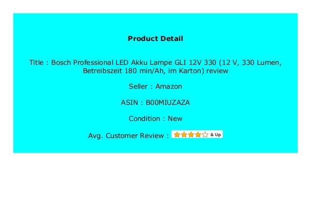 Hot Sale Bosch Professional Led Akku Lampe Gli 12v 330 12 V 330 Lum