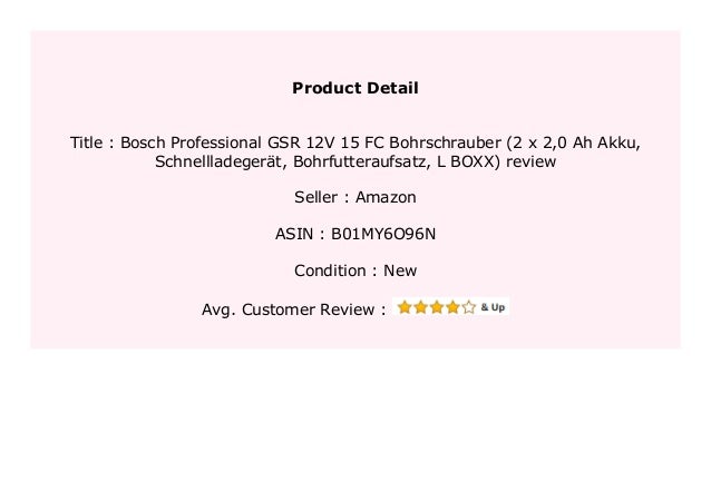 Best Price Bosch Professional Gsr 12v 15 Fc Bohrschrauber 2 X 2 0 Ah