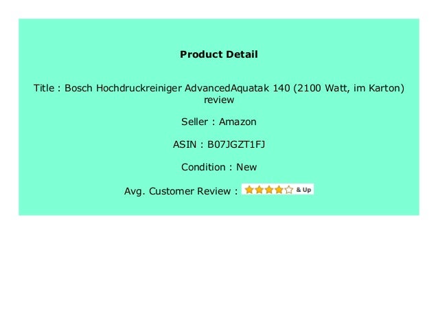 Big Discount Bosch Hochdruckreiniger Advancedaquatak 140 2100 Watt