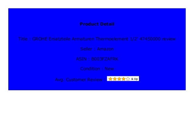 Sell Grohe Ersatzteile Armaturen Thermoelement 1 2 47450000 Re