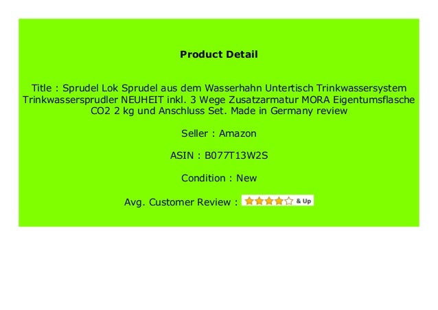 Big Discount Sprudel Lok Sprudel aus dem Wasserhahn ...