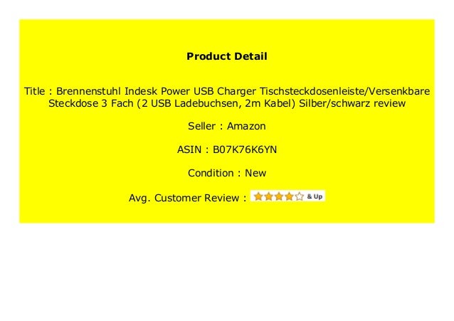 Brennenstuhl Indesk Power USB-Charger Tischsteckdosenleiste