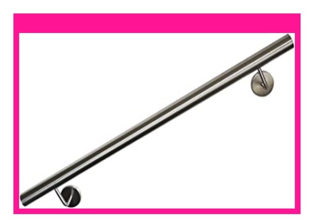 Edelstahl Handlauf V2A 42,4mm 240K geschliffen Wandhandlauf mit gerader Endkappe 3000 mm UNGETEILT