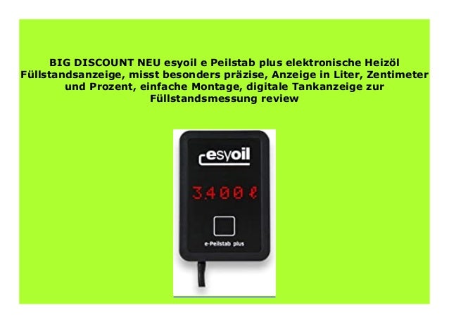 BIG SALE NEU esyoil e Peilstab plus elektronische Heiz l F llstandsa…