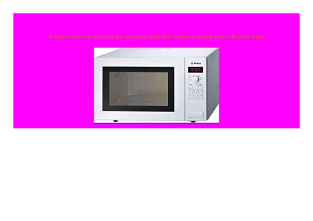 Sell Bosch Hmt84m421 Serie 4 Mikrowelle 1 45 Kw 25 L 900 W We
