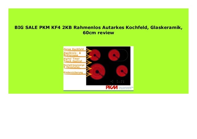 PKM Ceran Glaskeramik Kochfeld Timer Touch Control Rahmenlos KF4