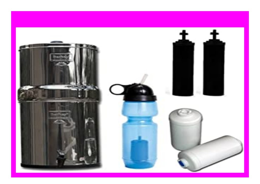 DISCOUNT Berkey Travel Water Filter System With Black Purifiers Flu 