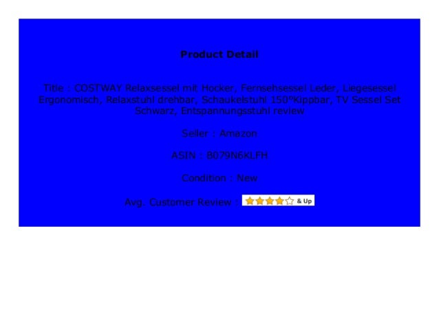 Discount Costway Relaxsessel Mit Hocker Fernsehsessel Leder Liegese