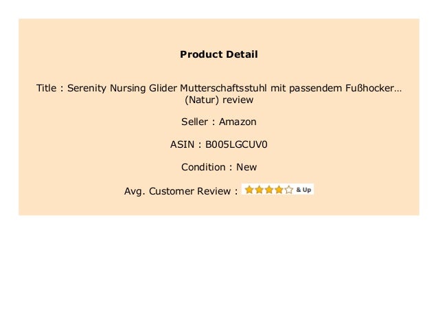 serenity nursing glider