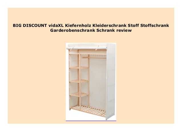 Schrank Stoff und Kiefernholz 110 x 40 x 170 cm
