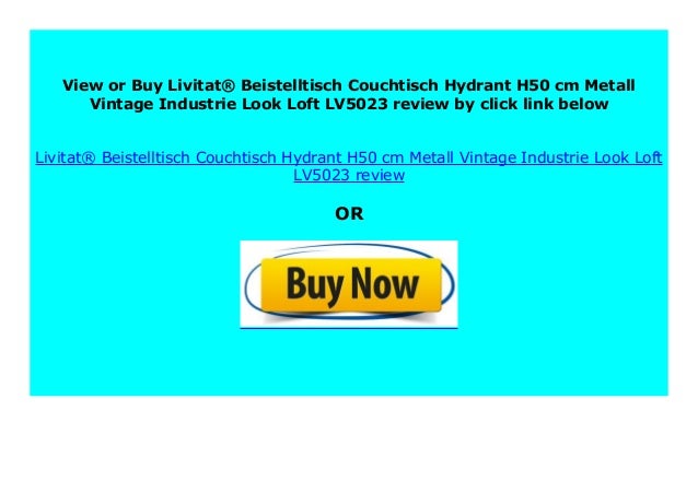 Livitat/® Beistelltisch Couchtisch Hydrant H50 cm Metall Vintage Industrie Look Loft LV5023