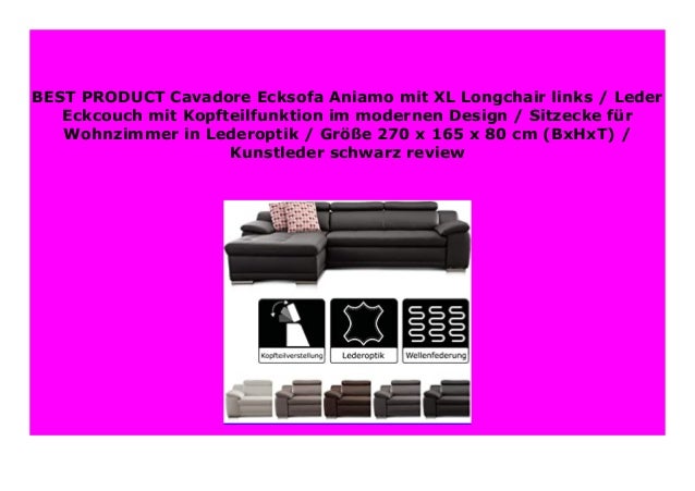 Best Buy Cavadore Ecksofa Aniamo Mit Xl Longchair Links Leder Eckco