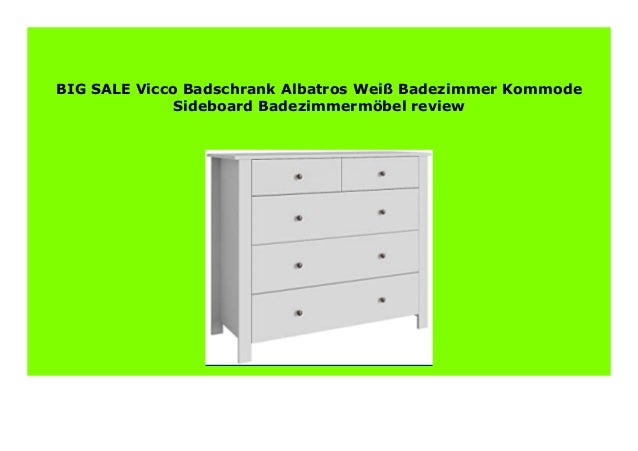 Badezimmer Badschrank Kommode Unterschrank Weiss Hochglanz