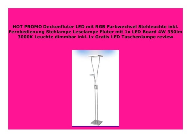 LED Deckenfluter Stehlampe Stehleuchte Lampe Leseleuchte Dimmbar Fluter