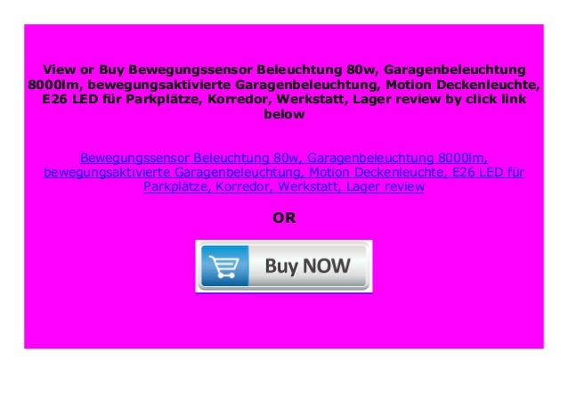 Best Price Bewegungssensor Beleuchtung 80w, Garagenbeleuchtung 8000lm…
