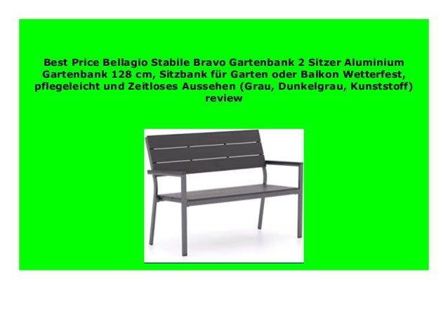 Discount Bellagio Stabile Bravo Gartenbank 2 Sitzer Aluminium Garte