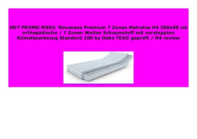 Best Seller Mss Revasana Premium 7 Zonen Matratze H4 0x90 Cm Or
