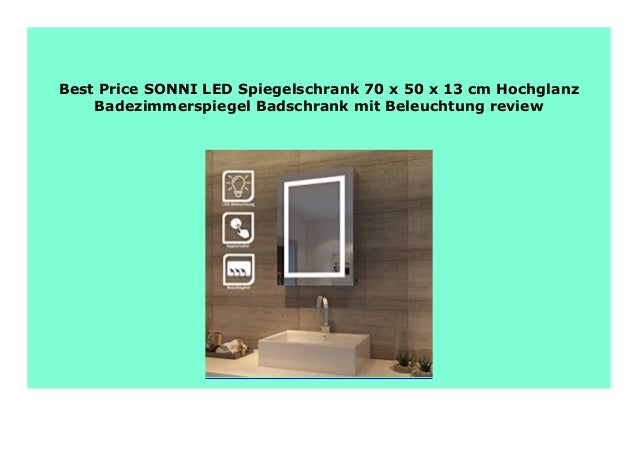 LED Spiegelschrank Badezimmerspiegel Badschrank mit Beleuchtung Hochglanz