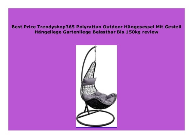 Big Sale Trendyshop365 Polyrattan Outdoor H Ngesessel Mit Gestell