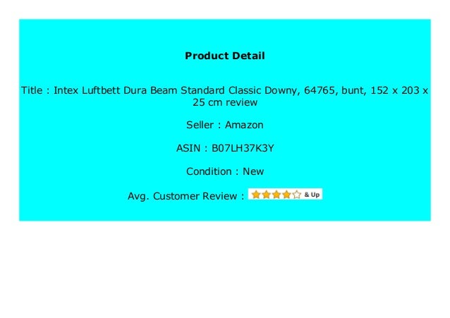 Discount Intex Luftbett Dura Beam Standard Classic Downy 64765 Bunt