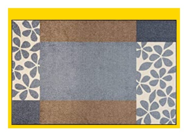 Big Sale Wash Dry Doormat With Florita Grey Design Can Be Washed P